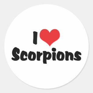 I Love Heart Scorpions Classic Round Sticker