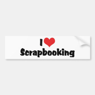 I Love Heart Scrapbooking -Scrapbook Lover Bumper Sticker