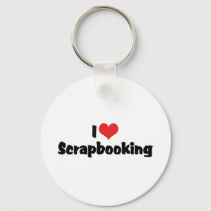 I Love Heart Scrapbooking -Scrapbook Lover Key Ring