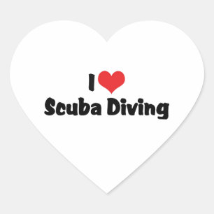 I Love heart Scuba Diving - Ocean Deap Sea Lover Sticker