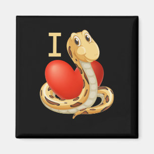 I Love Heart Snakes Magnet