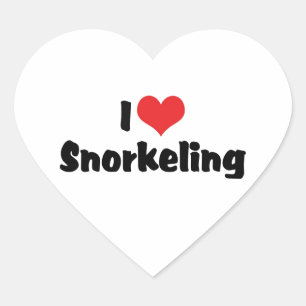 I Love Heart Snorkelling - Tropical Fish Lover Sticker