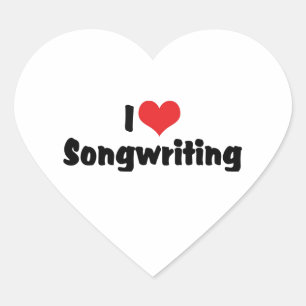I Love Heart Songwriting - Song Writer Musician Sticker