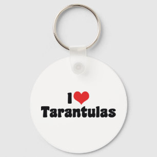 I Love Heart Spiders Key Ring