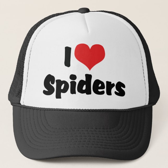 I Love Heart Spiders Trucker Hat (Front)