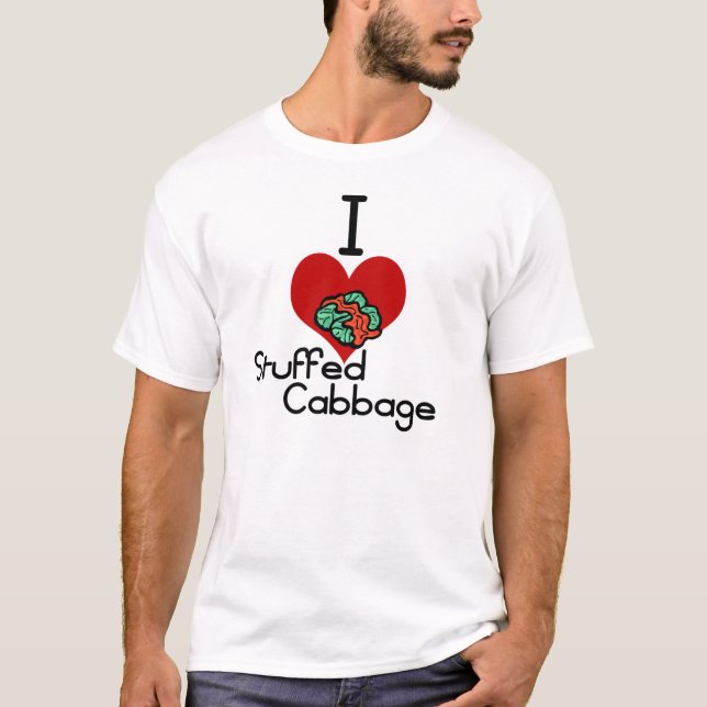 I love-heart Stuffed Cabbage T-Shirt (Front)