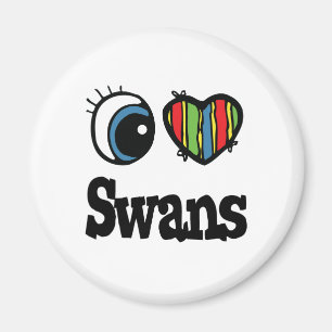I Love (Heart) Swans Magnet