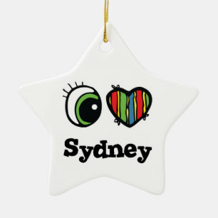 I Love (Heart) Sydney Ceramic Tree Decoration