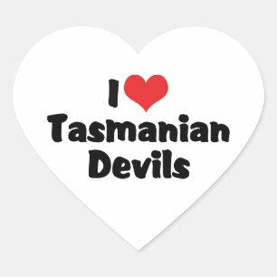 I Love Heart Tasmanian Devils Sticker