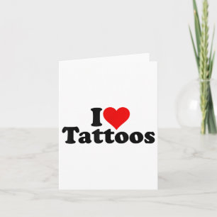 I Love Heart Tattoos Tats _1  Card