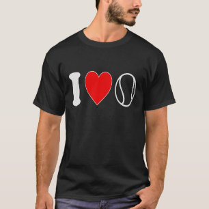 I Love Heart Tennis Player Cute For Women Teen Gir T-Shirt