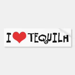 I Love Heart Tequila Bumper Sticker