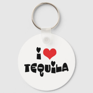 I Love Heart Tequila Key Ring