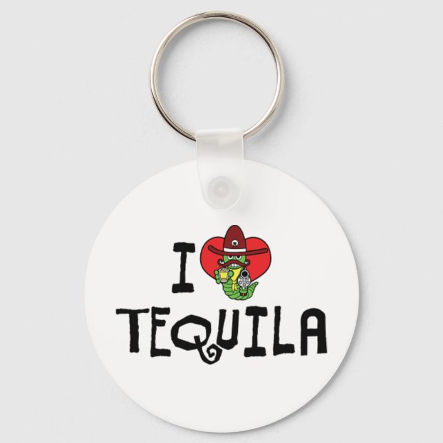 I Love Heart Tequila Key Ring (Front)