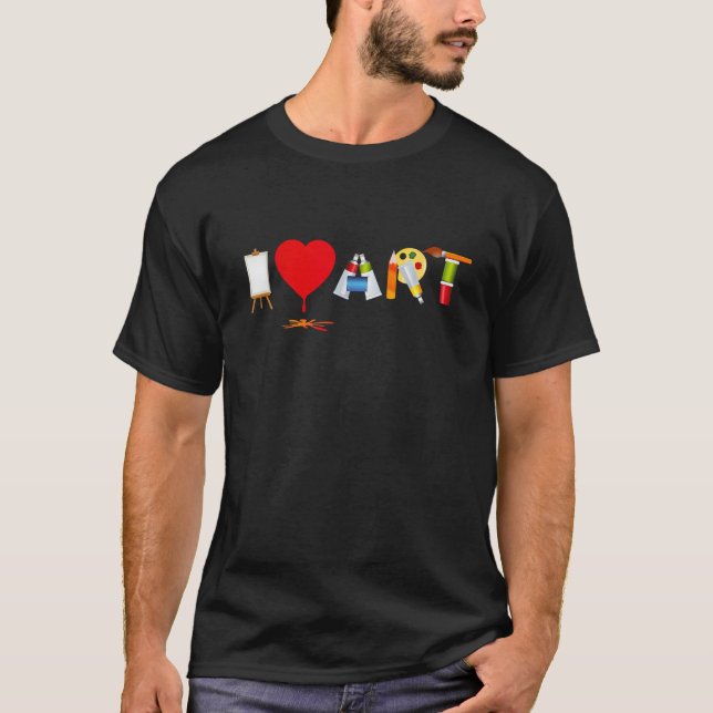 I Love Heart The Art For Kids Colourful Little Art T-Shirt (Front)