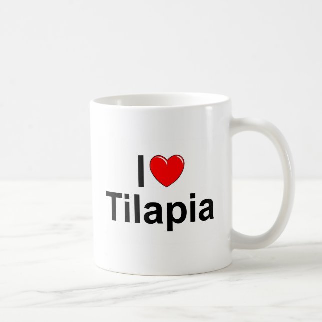 I Love (Heart) Tilapia Coffee Mug (Right)