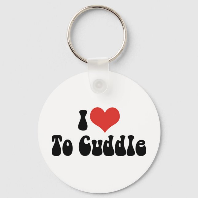 I love Heart To Cuddle Key Ring (Front)