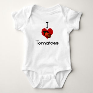 I love-heart tomatoes baby bodysuit