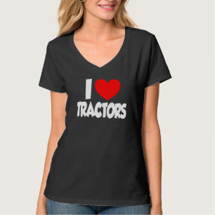I Love Heart Tractors Farm Boys Men Women T-Shirt