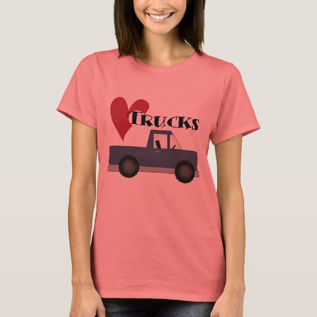 I Love (heart) Trucks Tshirts and Gifts (Front)