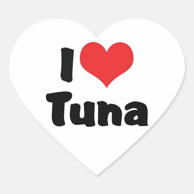 I Love Heart Tuna Sticker (Front)