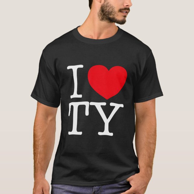 I Love Heart Ty T-Shirt (Front)