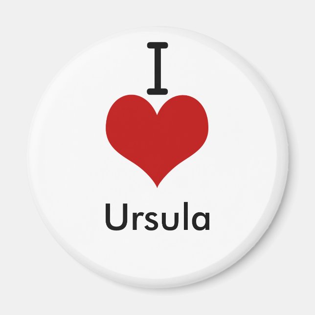 I Love (heart) Ursula Magnet (Front)