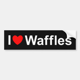 I Love (Heart) Waffles Bumper Sticker