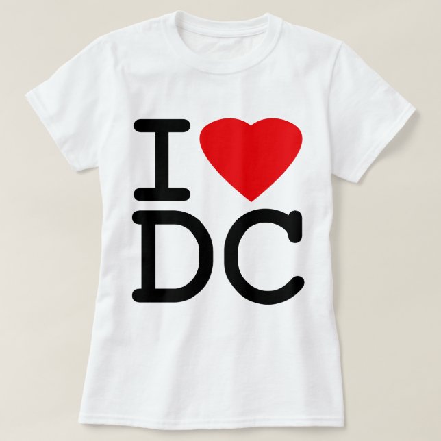 I Love Heart Washington D.C. District of Columbia T-Shirt (Design Front)