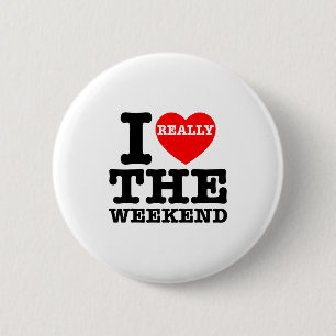I Love Heart Weekend Funny Camping Couple Gifts Va 6 Cm Round Badge