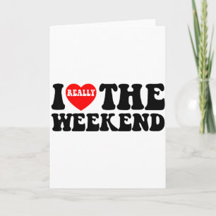 I Love Heart Weekend Funny Camping Couple Gifts Va Card
