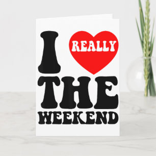 I Love Heart Weekend Funny Camping Couple Gifts Va Card