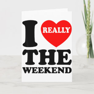 I Love Heart Weekend Funny Camping Couple Gifts Va Card