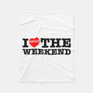 I Love Heart Weekend Funny Camping Couple Gifts Va Fleece Blanket