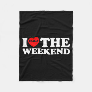 I Love Heart Weekend Funny Camping Couple Gifts Va Fleece Blanket