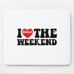 I Love Heart Weekend Funny Camping Couple Gifts Va Mouse Pad