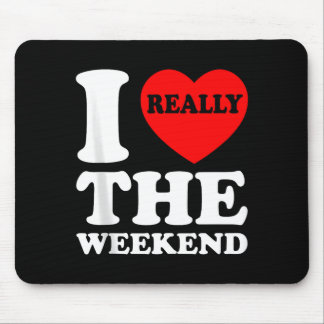 I Love Heart Weekend Funny Camping Couple Gifts Va Mouse Pad