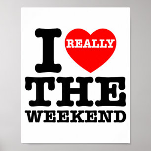 I Love Heart Weekend Funny Camping Couple Gifts Va Poster