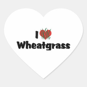 I Love Heart Wheatgrass - Juicing Healthy Living Sticker