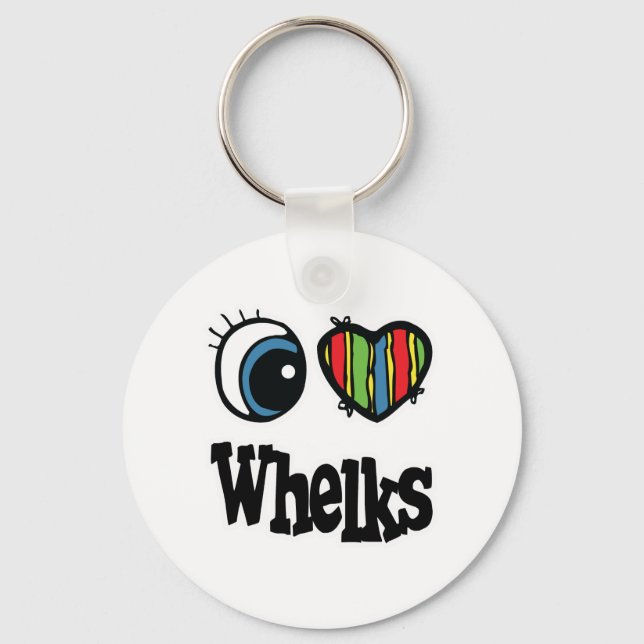 I Love (Heart) Whelks Key Ring (Front)
