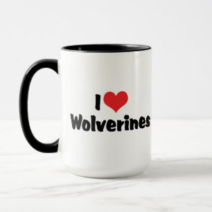 I Love Heart Wolverines Mug