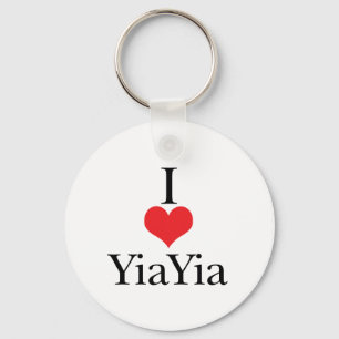 I Love (Heart) YiaYia Key Ring