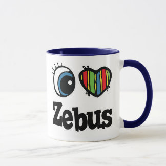 I Love (Heart) Zebus Mug