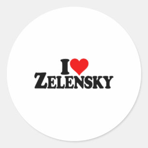 I Love Heart Zelensky Volodymyr Ukraine Ukr 1 Classic Round Sticker