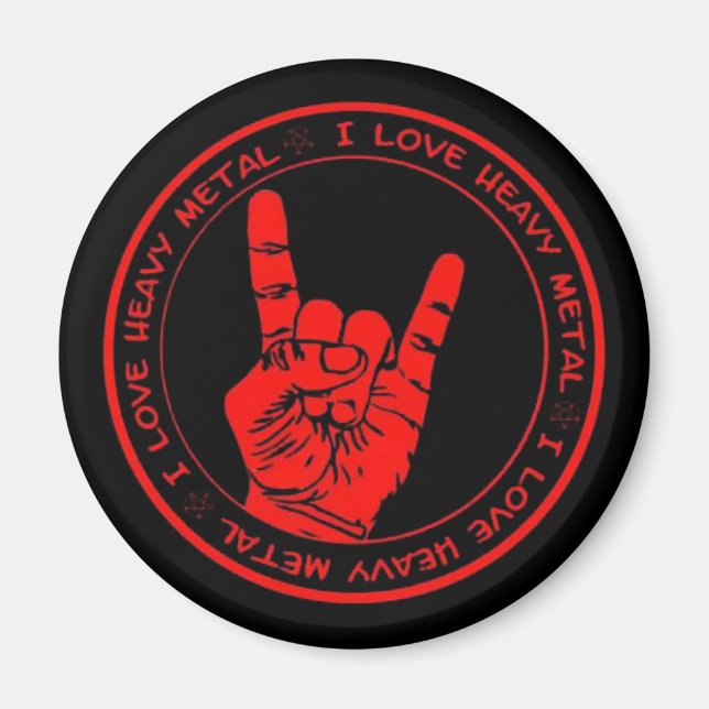 I love Heavy Metal Radio Magnet (Front)