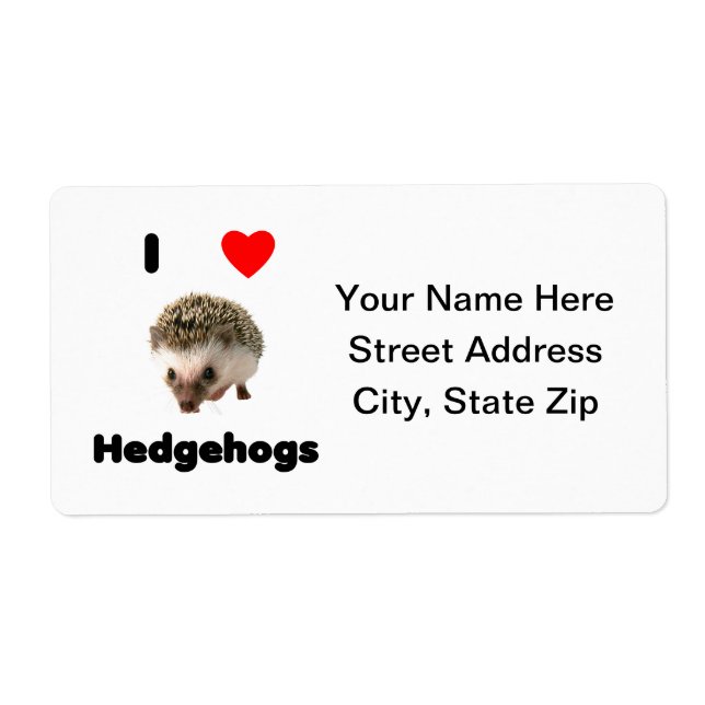 I love hedgehogs (Front)