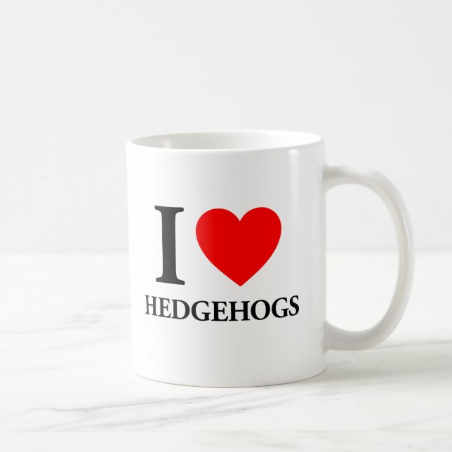 I Love Hedgehogs Coffee Mug (Right)