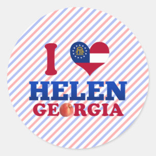 I Love Helen, Georgia Classic Round Sticker