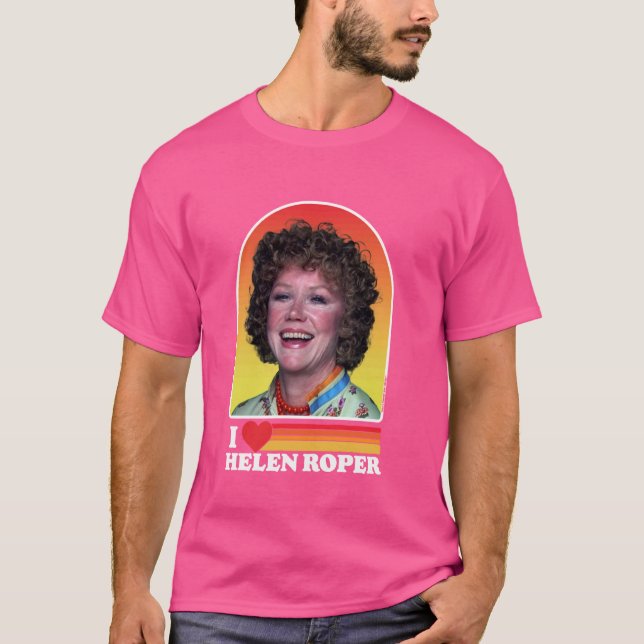 I Love Helen Roper Three's Company Mrs Roper Retro T-Shirt (Front)
