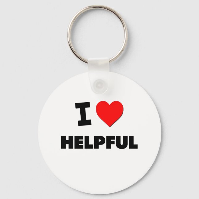 I Love Helpful Key Ring (Front)
